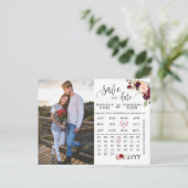 写真カレンダーmarsalaの日付を結婚保存 ポストカード (スタンド正面)