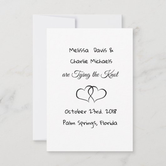 写真カードのパーソナライズされた保存 セーブザデート (裏面)