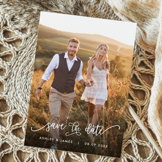 写真カードの日付を保存する結婚式招待状 セーブザデート