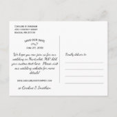 写真カードの日付を保存 |トレンディーモダン, カジュアル 案内ポストカード (裏面)