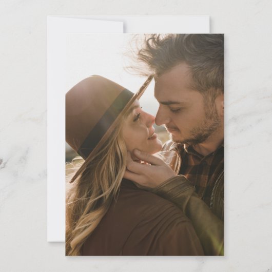 写真カードの日付を保存 招待状 (裏面)