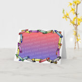 写真カードをクレヨンで彩色します カード (黄色い花)