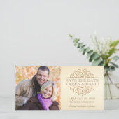 写真カードをスクロールする日付ヴィンテージを保存する セーブザデート (スタンド正面)