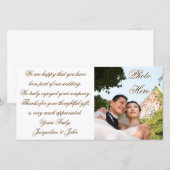 写真カード結婚～ありがとう サンキューカード (正面/裏面)