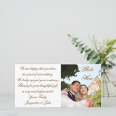 写真カード結婚～ありがとう サンキューカード (スタンド正面)