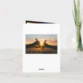 写真カード誕生日黒金ゴールド紙吹雪 サンキューカード (裏面)