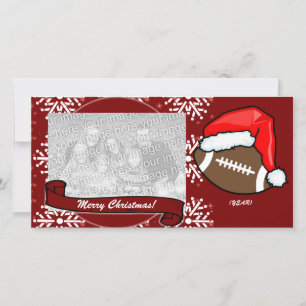 写真カード-クリスマスのフットボール シーズンカード