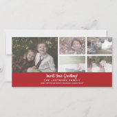 写真カード：メリークリスマスと5枚のコラージュ シーズンカード (正面)