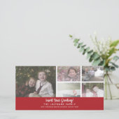 写真カード：メリークリスマスと5枚のコラージュ シーズンカード (スタンド正面)