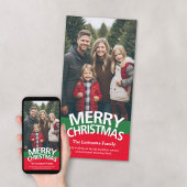 写真カード：大きな写真1枚とメリークリスマス シーズンカード