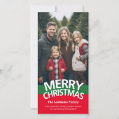 写真カード：大きな写真1枚とメリークリスマス シーズンカード (正面)