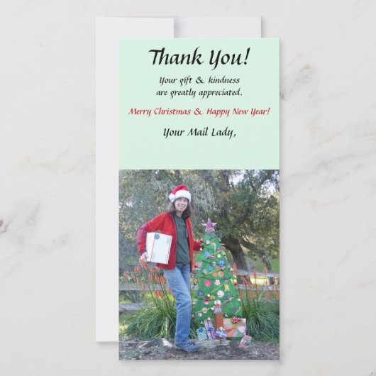 写真カード-郵便配達員ありがとう サンキューカード (正面)