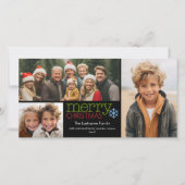 写真カード: 3枚のコラージュでメリークリスマス シーズンカード (正面)