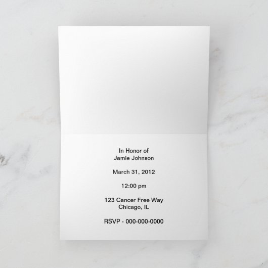 写真カード- Chemoのパーティの招待状の最後の円形 招待状 (内部)