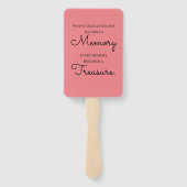 写真ガーリーパーソナライズされた葬儀お願い ハンドファン (裏面)