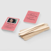 写真ガーリーパーソナライズされた葬儀お願い ハンドファン (組立なし)