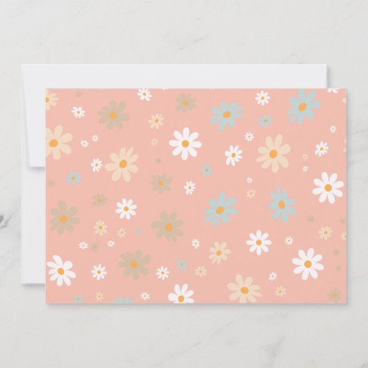 写真ガーリーパーティー野生動物誕生日 招待状 (裏面)