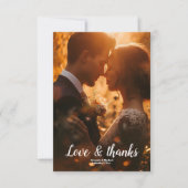 写真キノコ 毒キノコ 魔法の森の結婚式 サンキューカード (正面)