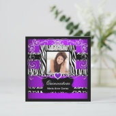 写真キンセアニェラ紫ホワイトブラックゼブラカウズ 招待状 (スタンド正面)