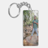 写真キーチェカスタムーン、フォトギフト、キーチェーン キーホルダー (正面左)