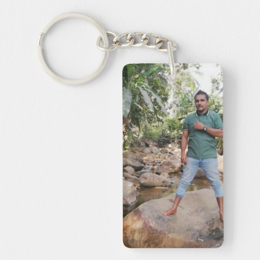 写真キーチェカスタムーン、フォトギフト、キーチェーン キーホルダー (正面)