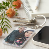 写真キーチェカスタムーン、フォトギフト、キーチェーン キーホルダー (正面右)