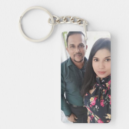 写真キーチェカスタムーン、フォトギフト、キーチェーン キーホルダー (正面)