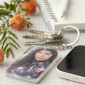 写真キーチェカスタムーン、フォトギフト、キーチェーン キーホルダー (正面右)