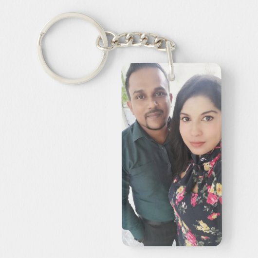 写真キーチェカスタムーン、フォトギフト、キーチェーン キーホルダー (正面)