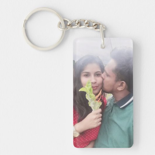 写真キーチェカスタムーン、フォトギフト、キーチェーン キーホルダー (正面)