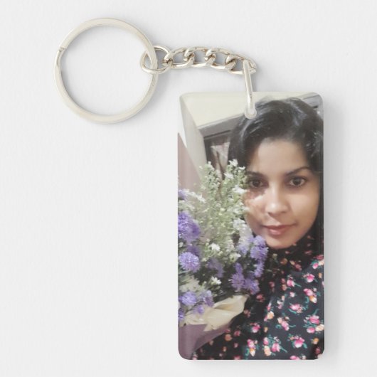 写真キーチェカスタムーン、フォトギフト、キーチェーン キーホルダー (正面)