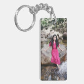 写真キーチェカスタムーン、フォトギフト、キーチェーン キーホルダー (正面左)