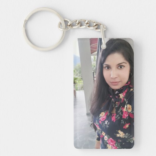 写真キーチェカスタムーン、フォトギフト、キーチェーン キーホルダー (正面)