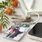 写真キーチェカスタムーン、フォトギフト、キーチェーン キーホルダー (正面右)