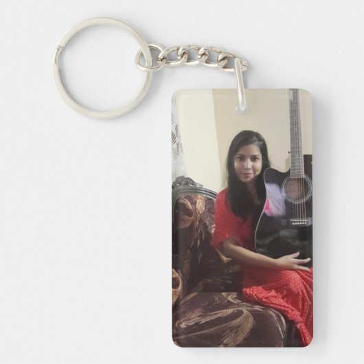 写真キーチェカスタムーン、フォトギフト、キーチェーン キーホルダー (正面)