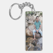 写真キーチェカスタムーン、フォトギフト、キーチェーン キーホルダー (正面左)