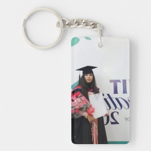 写真キーチェカスタムーン、フォトギフト、キーチェーン キーホルダー (正面)