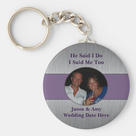 写真キーチェーン結婚式の引き出物 キーホルダー (正面)