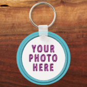 写真キーホルダーで囲まれたアクアフレーム キーホルダー (正面)