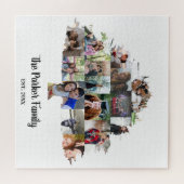 写真ギフトアイディア家族の木の写真コラージュ ジグソーパズル (横)