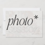 写真ギフトカード、ミニマル写真撮影カード 招待状 (正面)