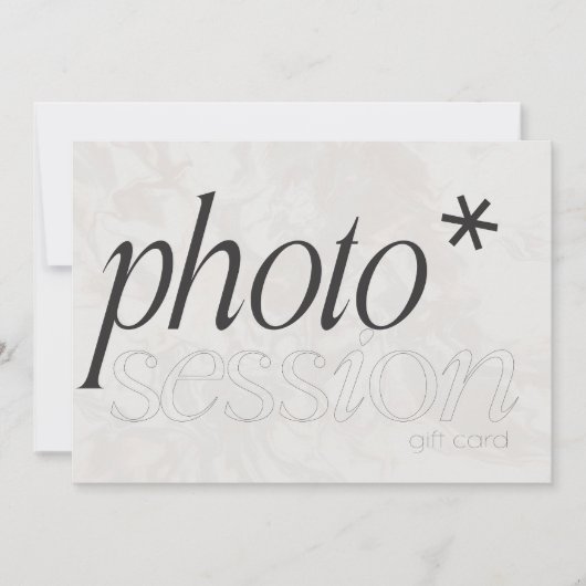 写真ギフトカード、ミニマル写真撮影カード 招待状 (正面)