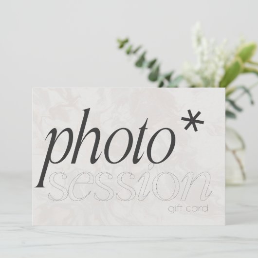 写真ギフトカード、ミニマル写真撮影カード 招待状 (スタンド正面)