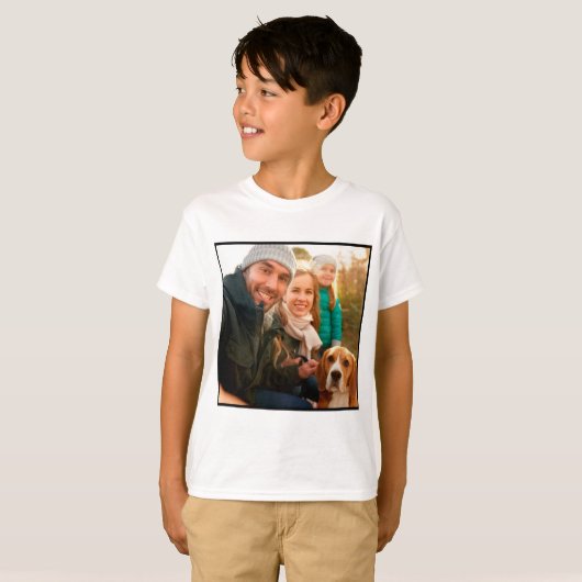 写真ギフト |家族モダンパーソナライズされたの写真 Tシャツ (正面フル)