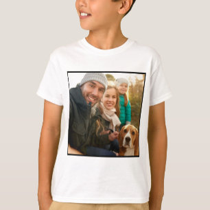 写真ギフト  家族モダンパーソナライズされたの写真 Tシャツ