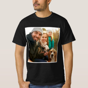 写真ギフト  家族モダンパーソナライズされたの写真 Tシャツ