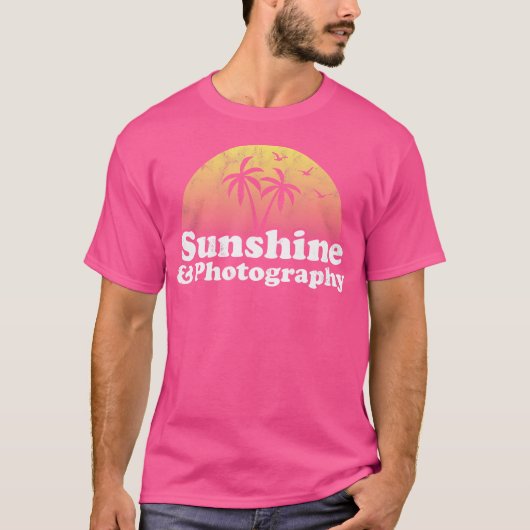 写真ギフト - 日差しと写真 Tシャツ (正面)