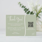 写真クライアントありがとうお写真バウチャーQRコード サンキューカード (スタンド正面)