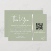 写真クライアントありがとうお写真バウチャーQRコード サンキューカード (正面/裏面)