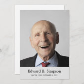 写真クラシックと生活の灰色のお祝い 招待状 (正面/裏面)